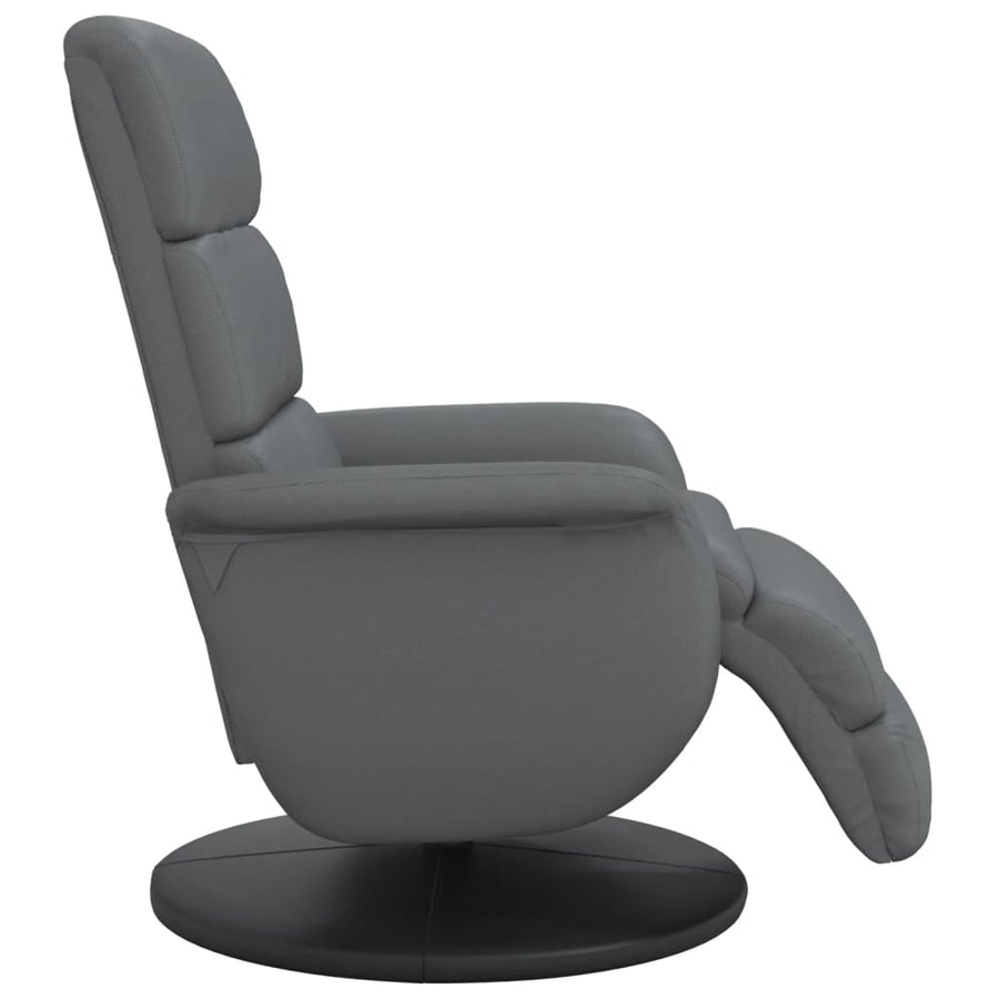 Fauteuil Verstelbaar Met Voetensteun Kunstleer Grijs