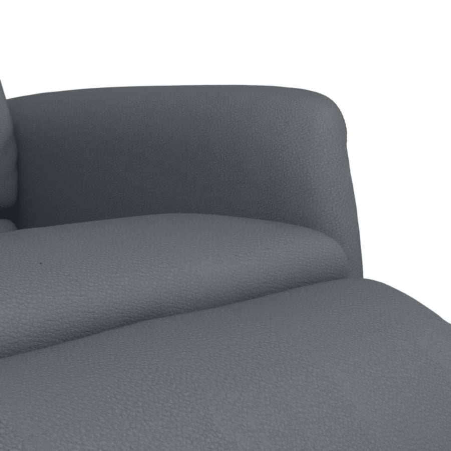 Fauteuil Verstelbaar Met Voetensteun Kunstleer Grijs