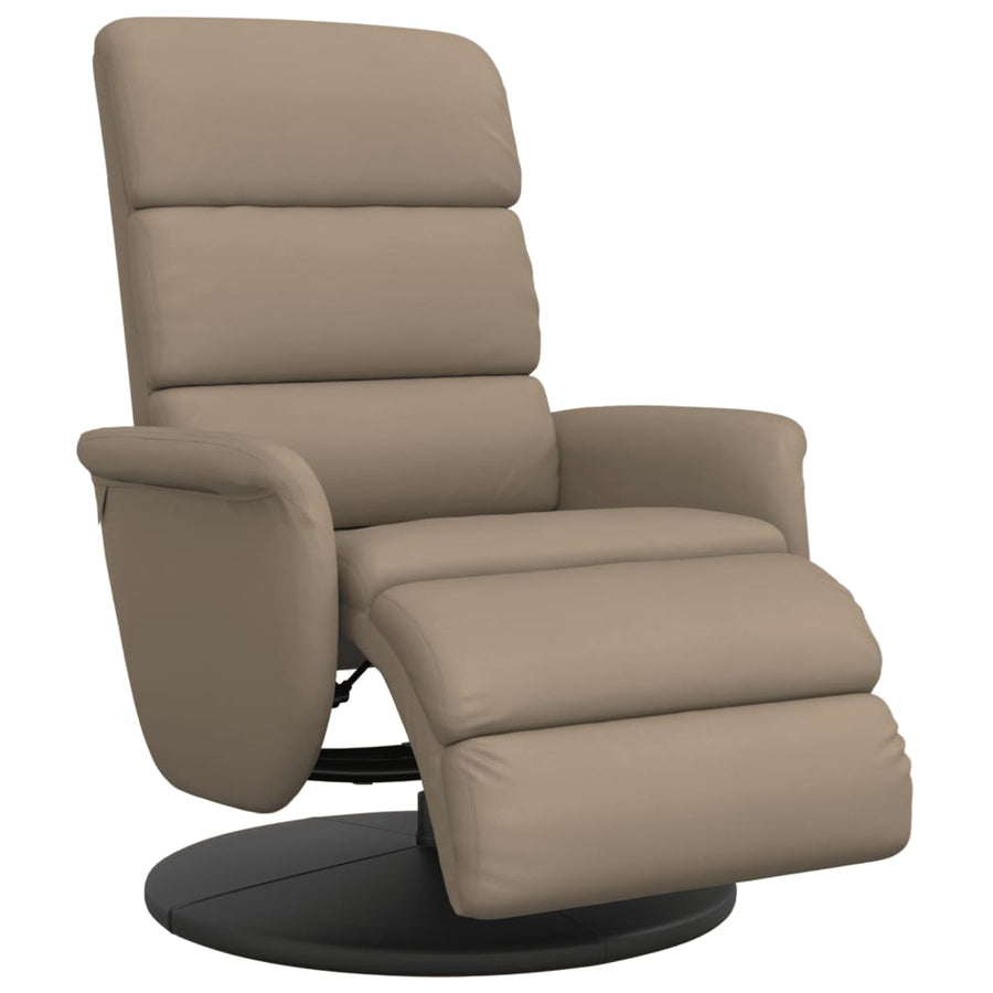 Fauteuil Verstelbaar Met Voetensteun Kunstleer Kleur Cappuccino