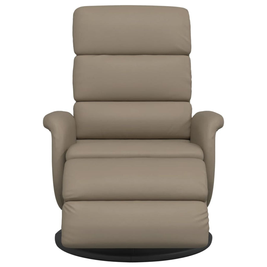 Fauteuil Verstelbaar Met Voetensteun Kunstleer Kleur Cappuccino