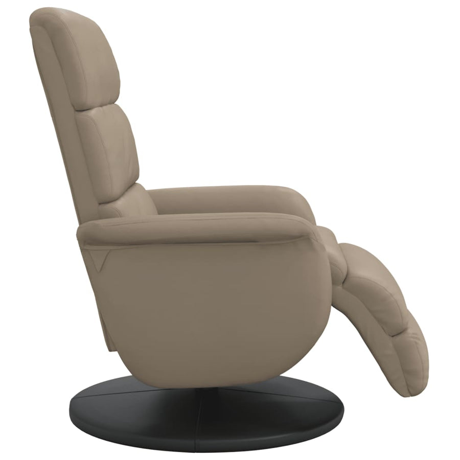 Fauteuil Verstelbaar Met Voetensteun Kunstleer Kleur Cappuccino