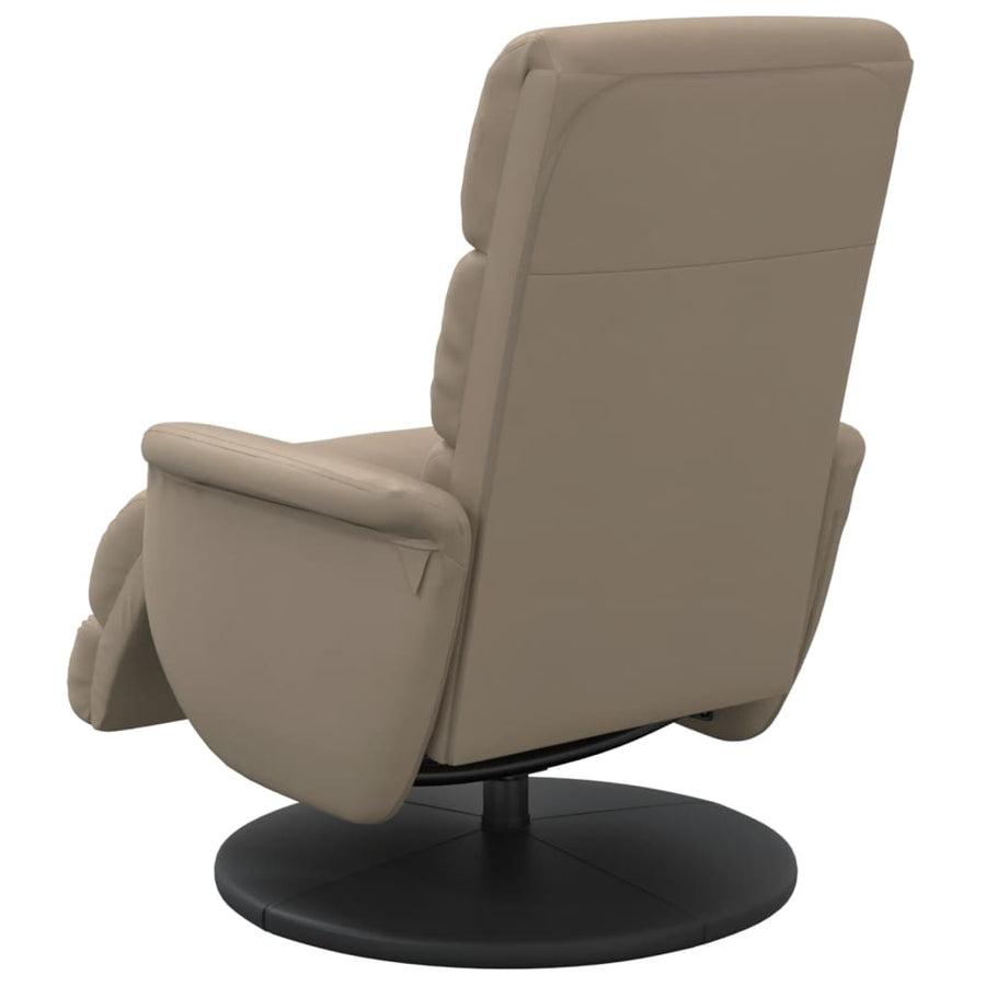 Fauteuil Verstelbaar Met Voetensteun Kunstleer Kleur Cappuccino
