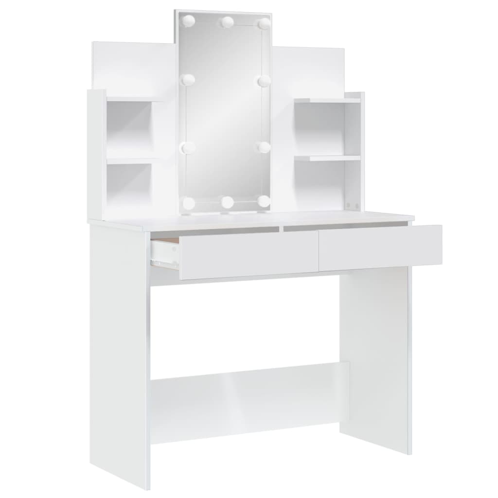 Kaptafel Met Led-Verlichting 96X40X42 Cm Wit
