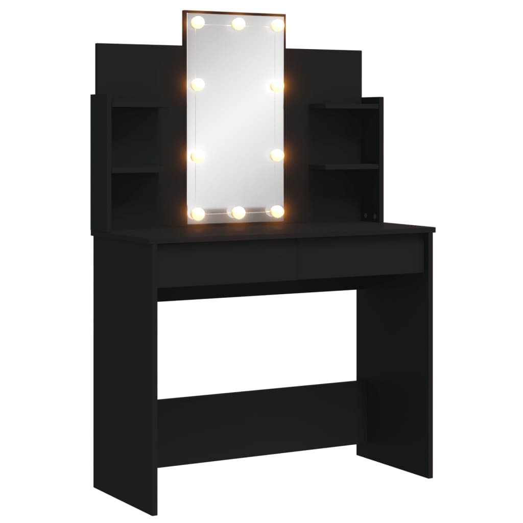 Kaptafel Met Led-Verlichting 96X40X142 Cm Zwart