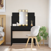 Kaptafel 96x40x142 cm zwart met led-verlichting