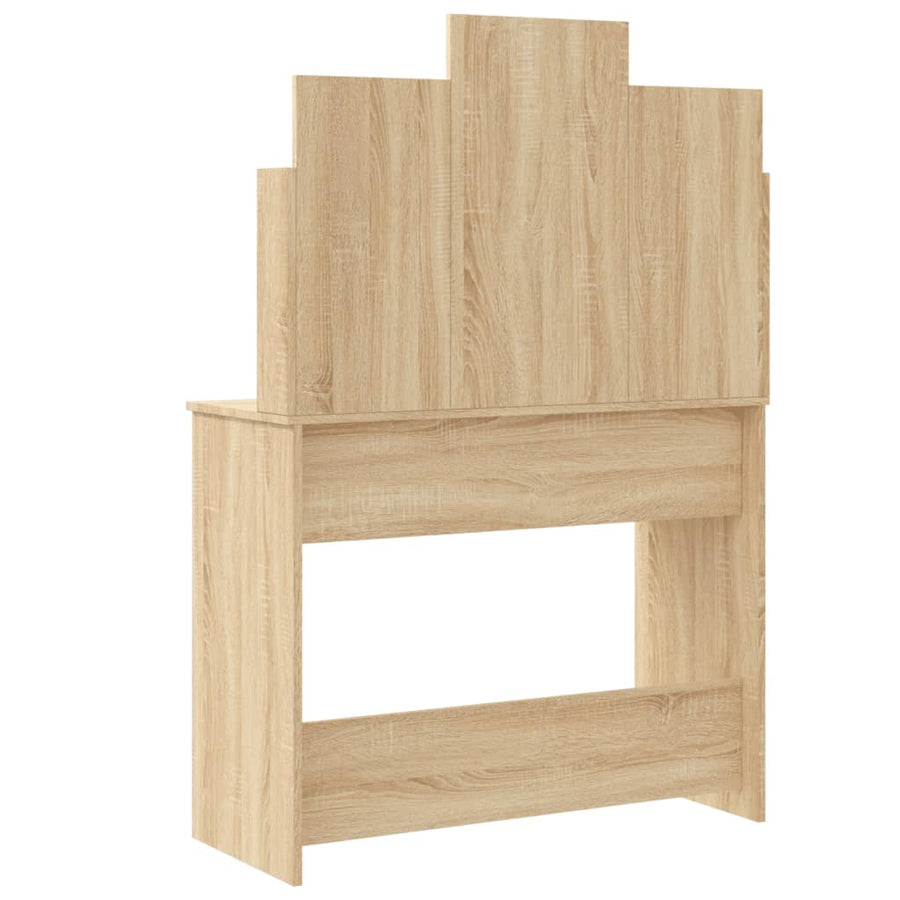 Kaptafel Met Led-Verlichting 96X40X42 Cm Kleurig Sonoma eiken