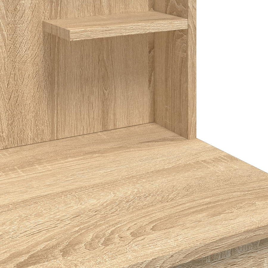 Kaptafel Met Led-Verlichting 96X40X42 Cm Kleurig Sonoma eiken