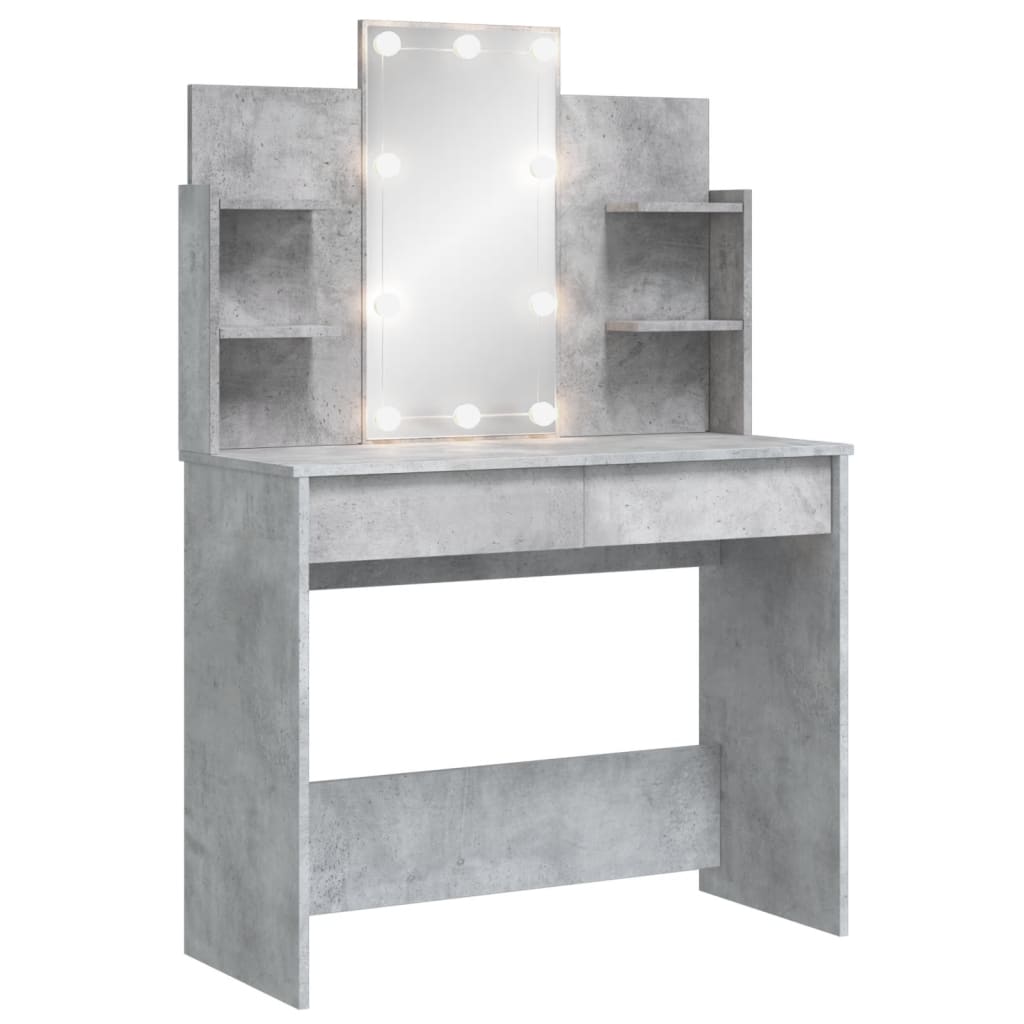 Kaptafel Met Led-Verlichting 96X40X42 Cm Betongrijs