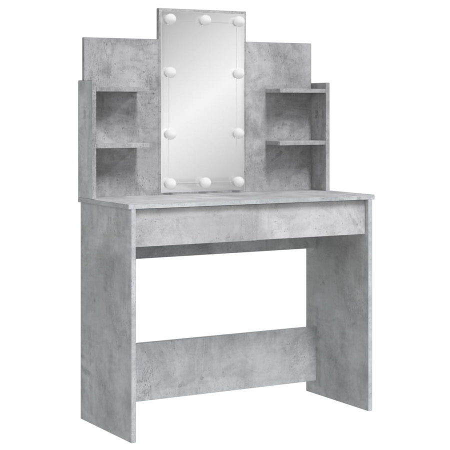 Kaptafel Met Led-Verlichting 96X40X42 Cm Betongrijs