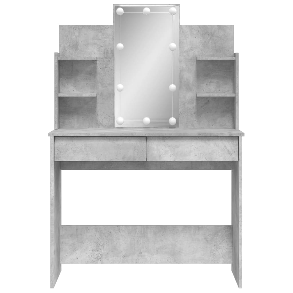 Kaptafel Met Led-Verlichting 96X40X42 Cm Betongrijs
