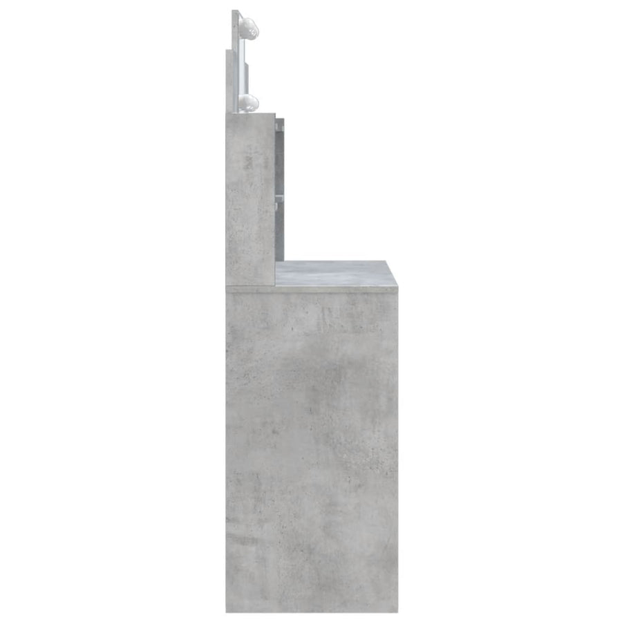 Kaptafel Met Led-Verlichting 96X40X42 Cm Betongrijs