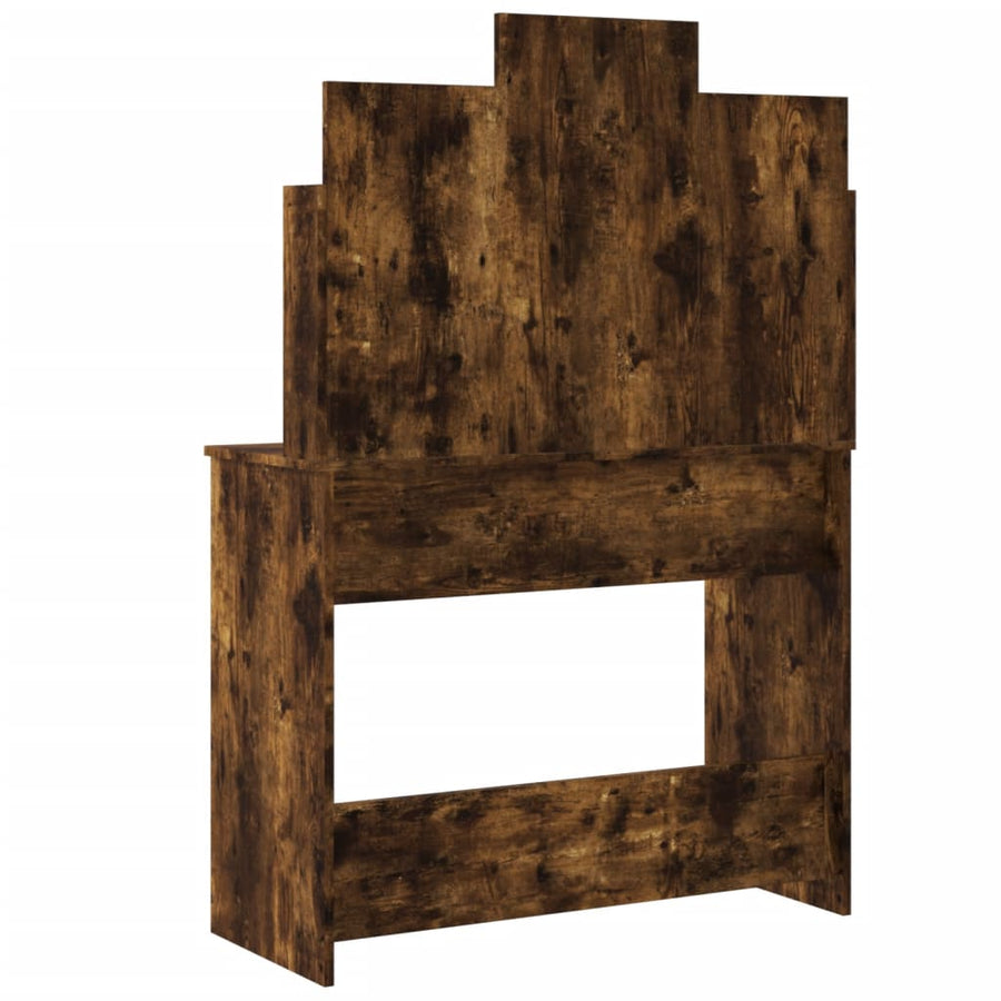 Kaptafel Met Led-Verlichting 96X40X42 Cm Kleurig Gerookt eiken