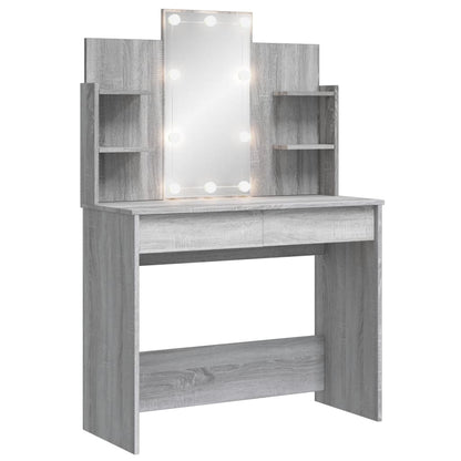 Kaptafel Met Led-Verlichting 96X40X42 Cm Grijs sonoma