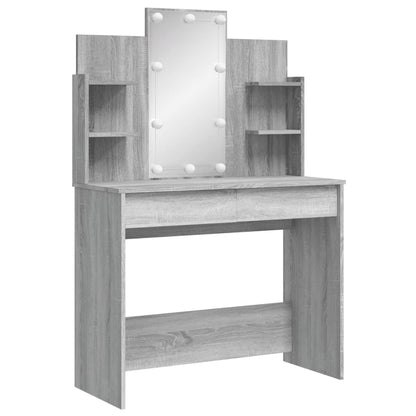 Kaptafel Met Led-Verlichting 96X40X42 Cm Grijs sonoma