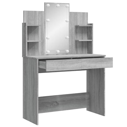 Kaptafel Met Led-Verlichting 96X40X42 Cm Grijs sonoma