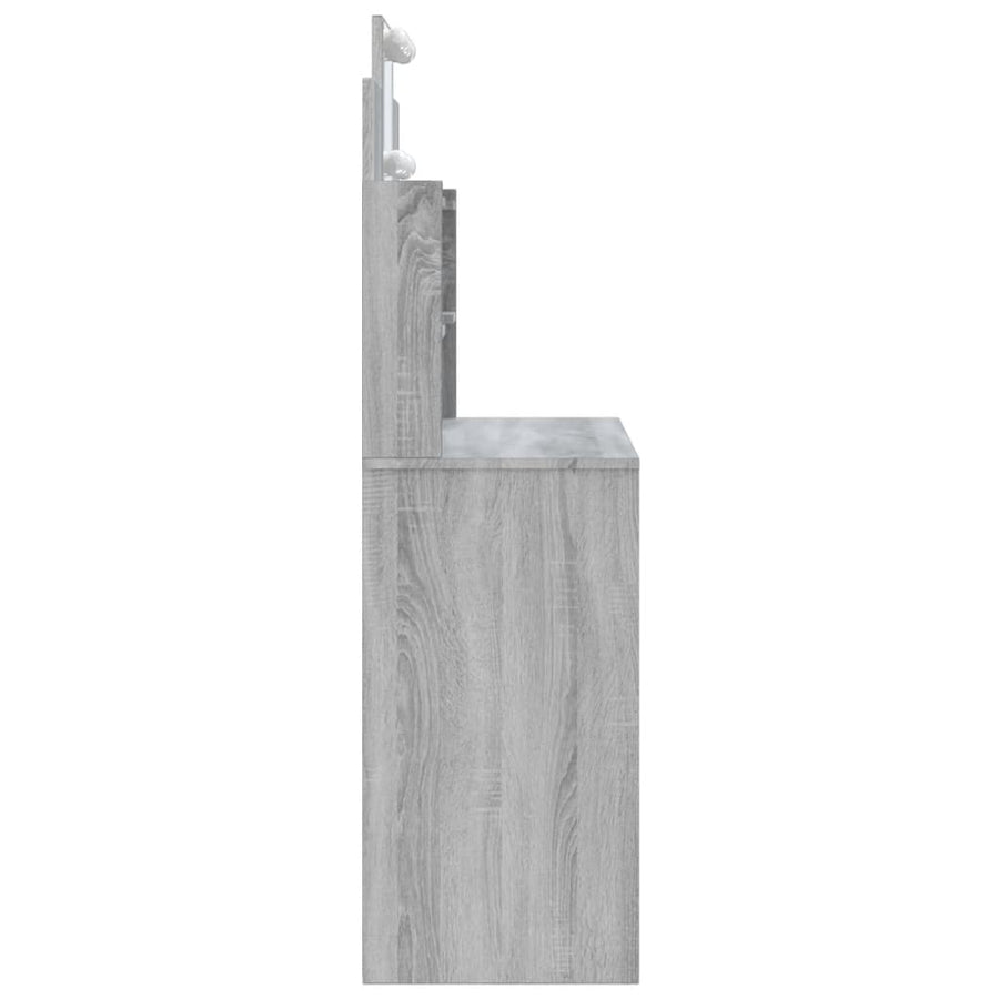 Kaptafel Met Led-Verlichting 96X40X42 Cm Grijs sonoma
