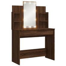 Kaptafel Met Led-Verlichting 96X40X42 Cm bruin eikenkleur
