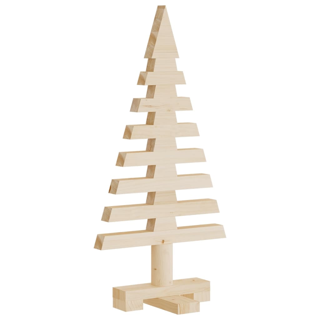 Kerstdecoraties kerstboom 3 st massief grenenhout
