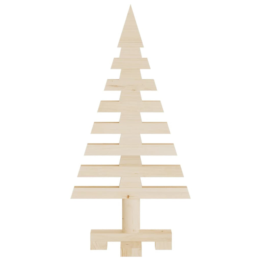 Kerstdecoraties kerstboom 3 st massief grenenhout
