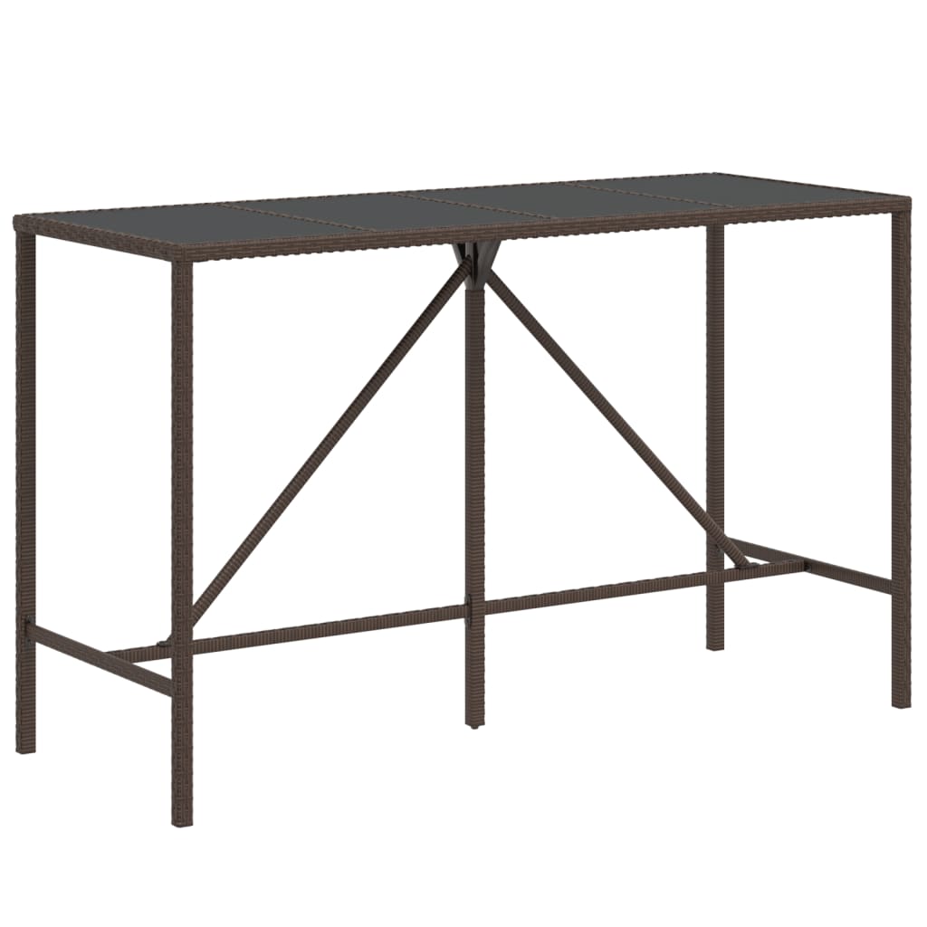 -Delige Tuinbarset Met Kussens Poly Rattan 7 Bruin