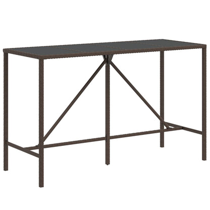 -Delige Tuinbarset Met Kussens Poly Rattan 9 Bruin