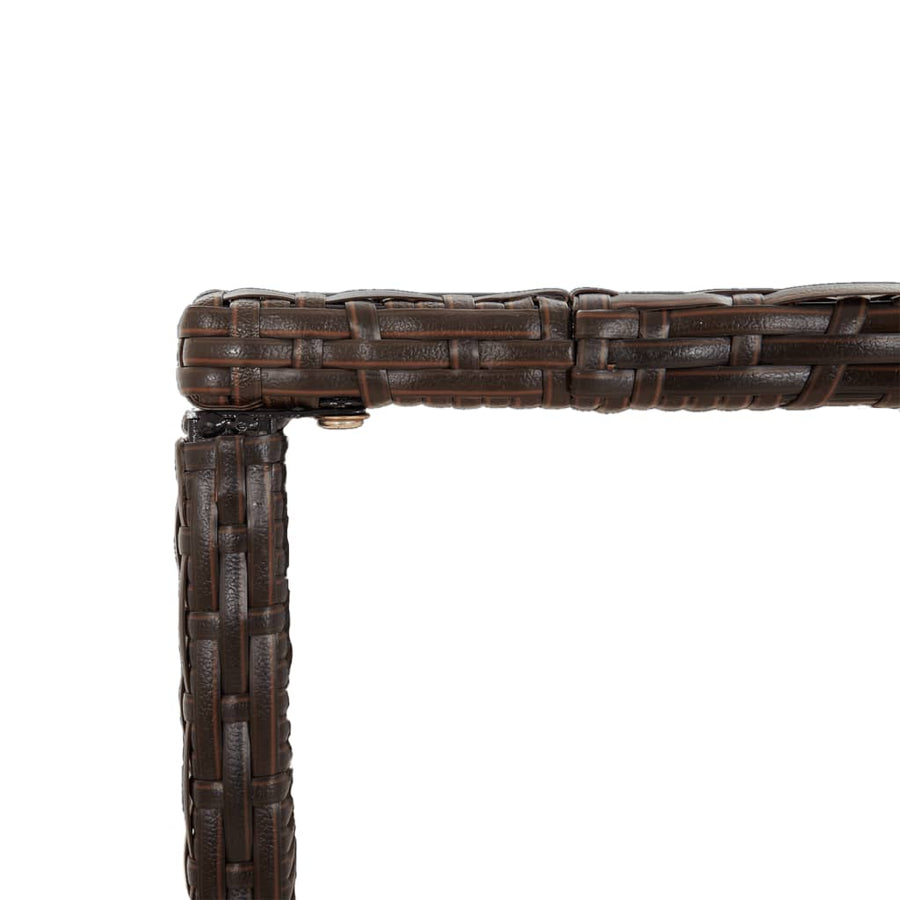 -Delige Tuinbarset Met Kussens Poly Rattan 9 Bruin