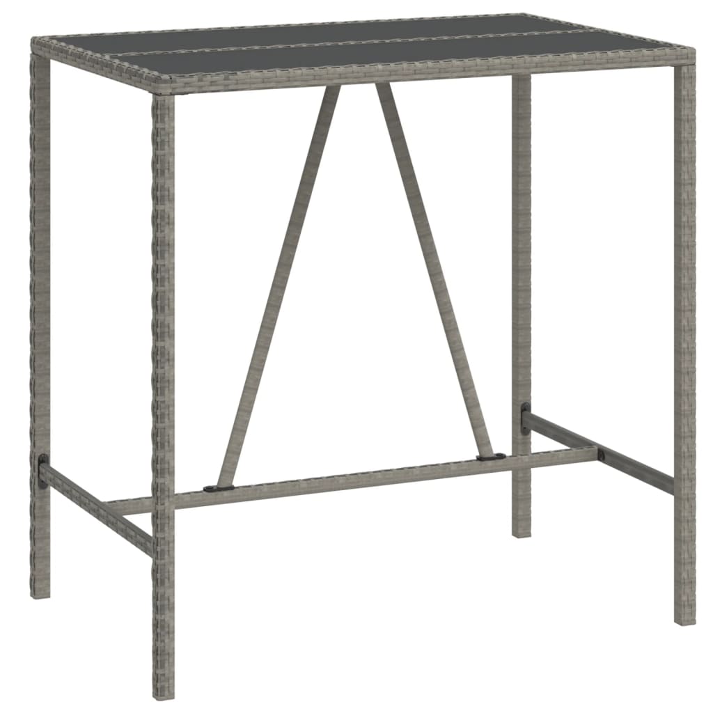 -Delige Tuinbarset Met Kussens Poly Rattan 5 Grijs