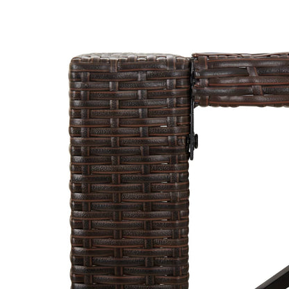 -Delige Tuinbarset Met Kussens Poly Rattan Bruin