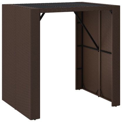 -Delige Tuinbarset Met Kussens Poly Rattan Bruin