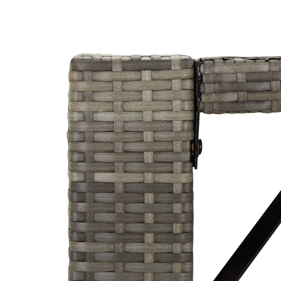 Tuinbarset Met Kussens Poly Rattan Grijs