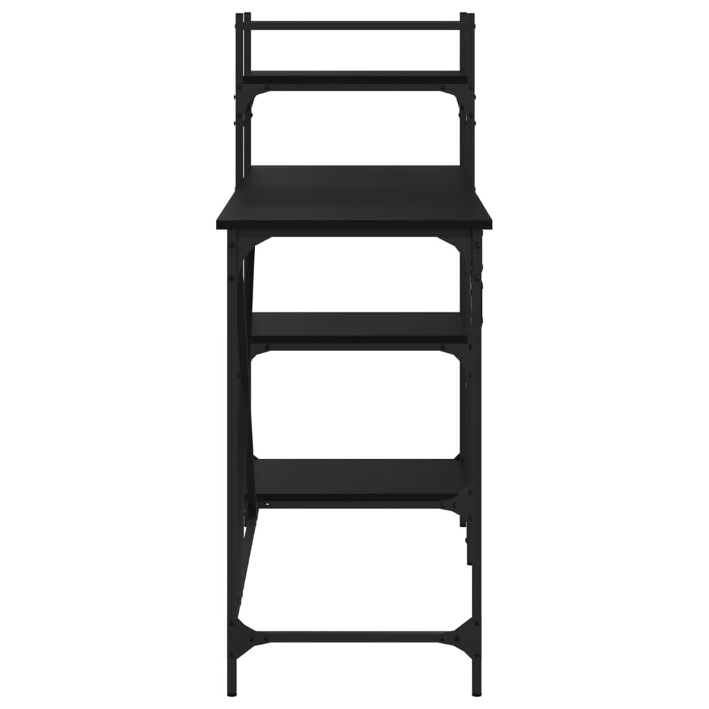 Computerbureau Met Schappen 120X47X109 Cm Zwart