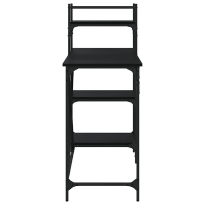 Computerbureau Met Schappen 120X47X109 Cm Zwart
