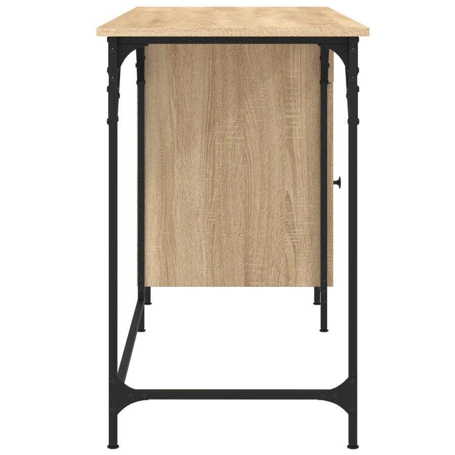Bureau 131X48X75 Cm Bewerkt Hout Kleurig Sonoma eiken
