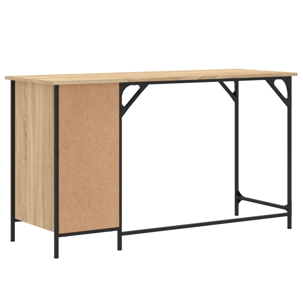 Bureau 131X48X75 Cm Bewerkt Hout Kleurig Sonoma eiken