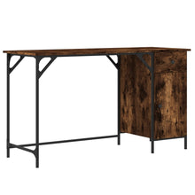 Bureau 131X48X75 Cm Bewerkt Hout Gerookt Eikenkleurig