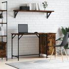 Desk 131x48x75 cm treated wood smoked oak finish