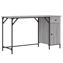 Bureau 131X48X75 Cm Bewerkt Hout Eikenkleurig Grijs sonoma