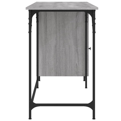 Bureau 131X48X75 Cm Bewerkt Hout Eikenkleurig Grijs sonoma