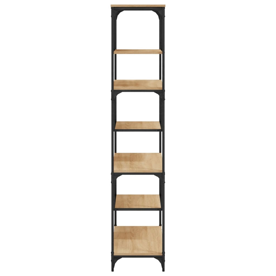 Boekenkast 81X36X176 Cm Bewerkt Hout Kleurig Sonoma eiken