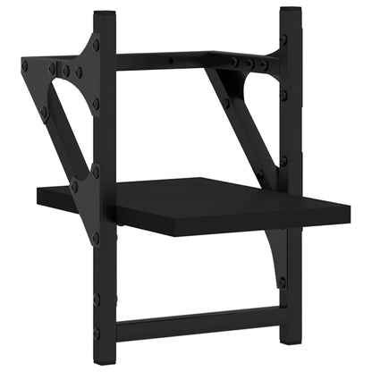 Wandschappen Met Stangen 20 x 25 x 30 cm Zwart