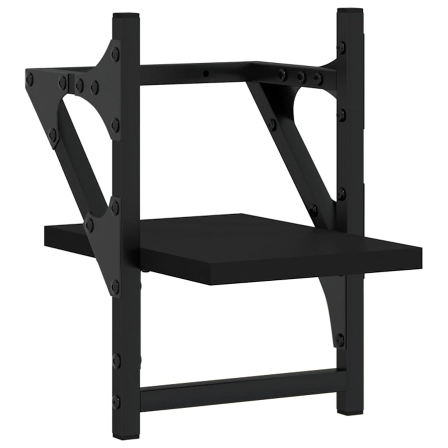 Wandschappen Met Stangen 20 x 25 x 30 cm Zwart