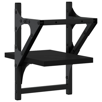 Wandschappen Met Stangen 20 x 25 x 30 cm Zwart