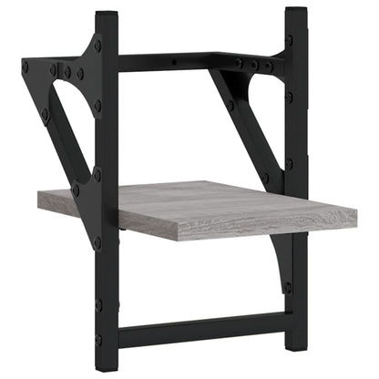 Wandschappen Met Stangen Eiken 20 x 25 x 30 cm Grijs sonoma