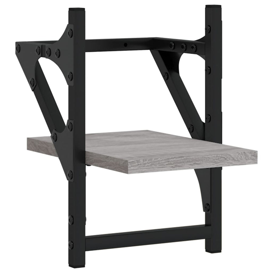 Wandschappen Met Stangen Eiken 20 x 25 x 30 cm Grijs sonoma