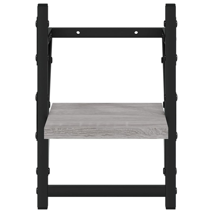 Wandschappen Met Stangen Eiken 20 x 25 x 30 cm Grijs sonoma