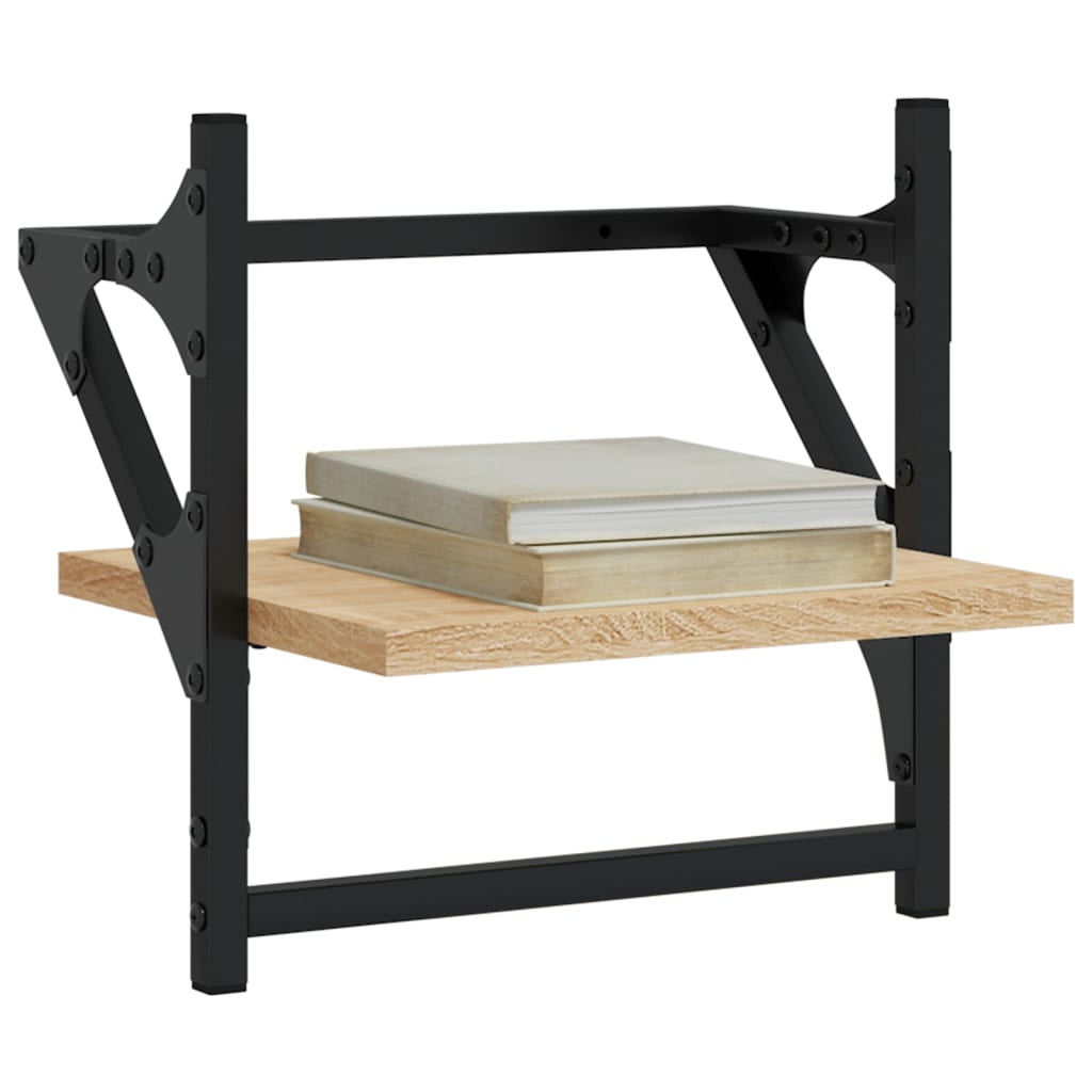 Wandschappen Met Stangen Kleurig 30 x 25 x 30 cm Sonoma eiken