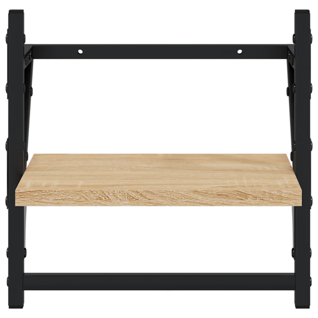 Wandschappen Met Stangen Kleurig 30 x 25 x 30 cm Sonoma eiken