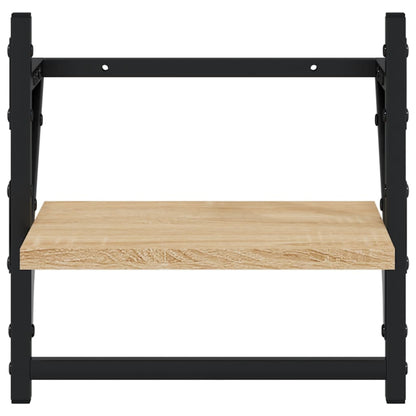 Wandschappen Met Stangen Kleurig 30 x 25 x 30 cm Sonoma eiken