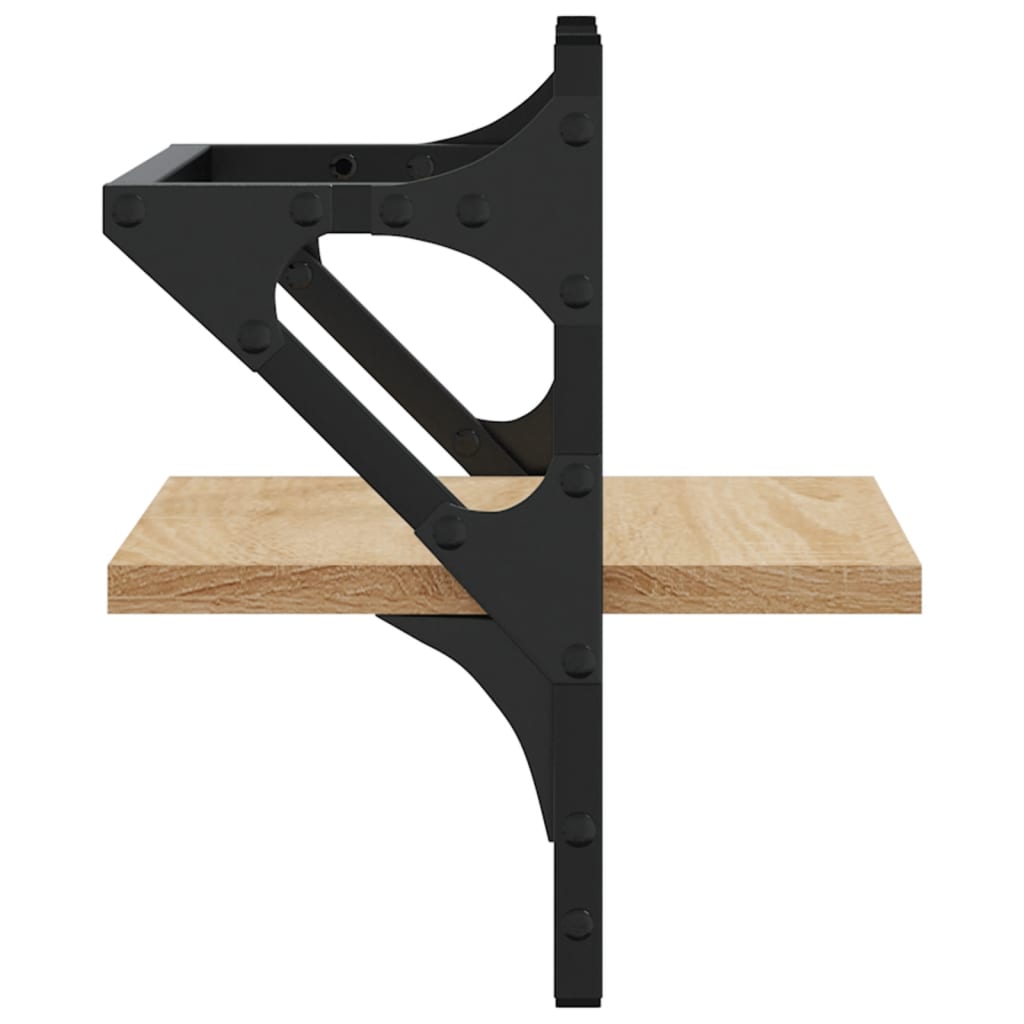 Wandschappen Met Stangen Kleurig 30 x 25 x 30 cm Sonoma eiken