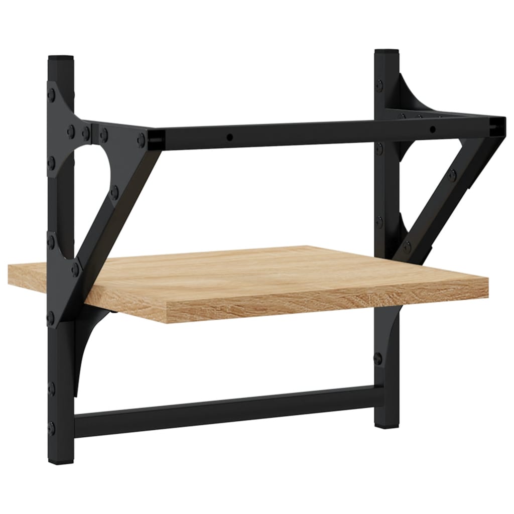 Wandschappen Met Stangen Kleurig 30 x 25 x 30 cm Sonoma eiken
